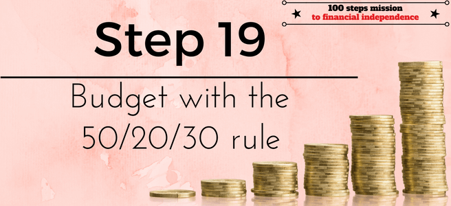 Step 19 of the 100 steps mission to financial independence: Budget with the 50/20/30 rule