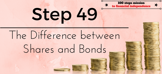 Step 49 of the 100 steps to Financial Independence: The Difference between Shares and Bonds