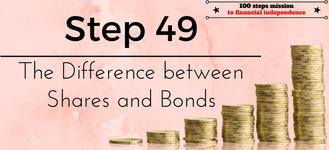 Step 49 of the 100 steps to Financial Independence: The Difference between Shares and Bonds