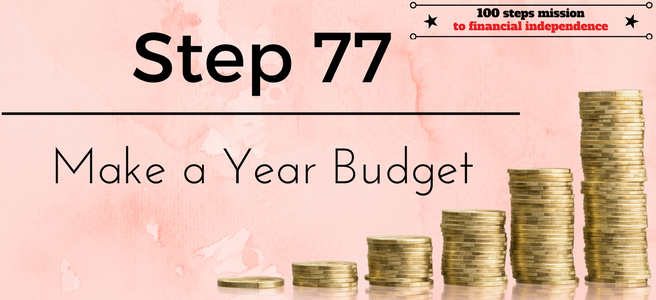 Step 77 of the 100 steps mission to financial independence: Make a Year Budget