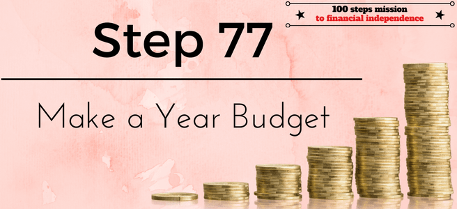 Step 77 of the 100 steps mission to financial independence: Make a Year Budget