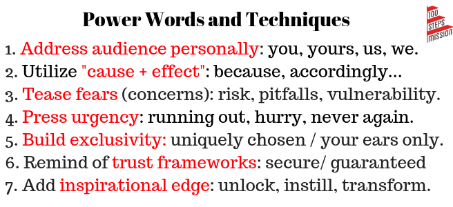 Power words and techniques