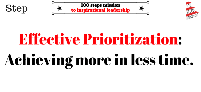 Effective prioritization